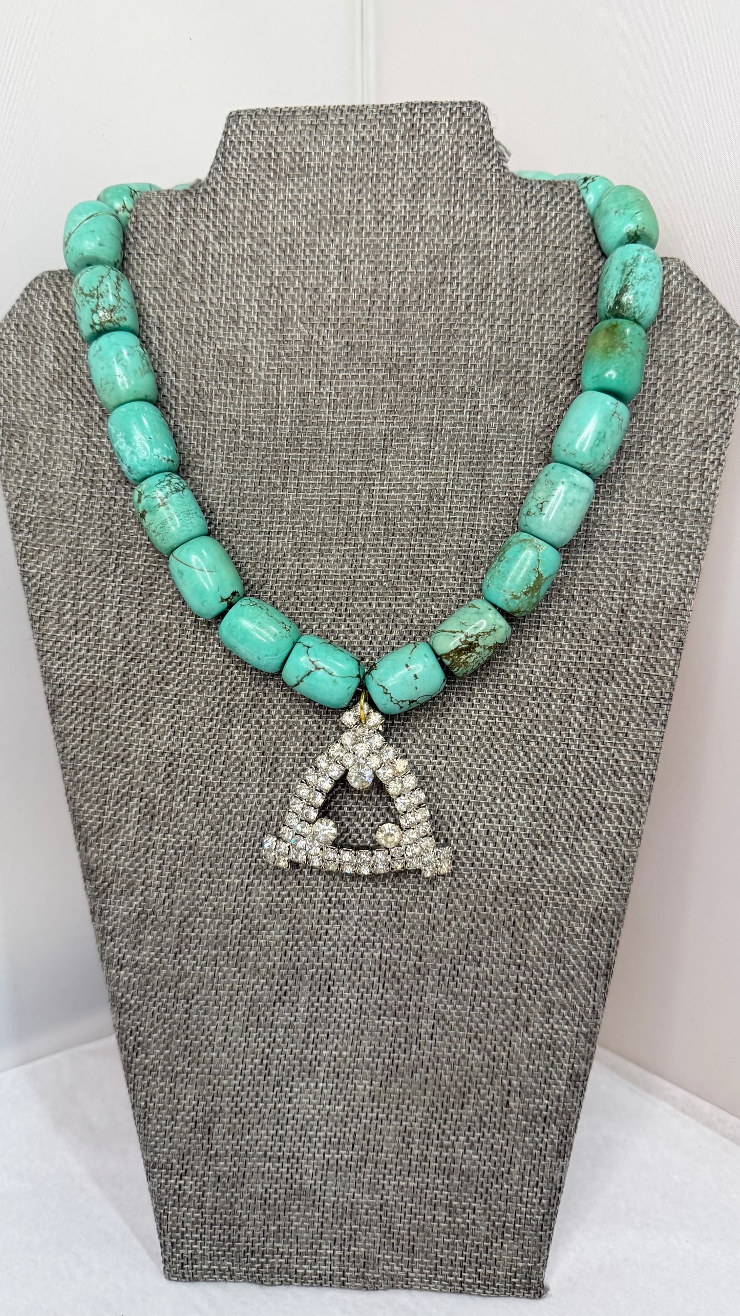 Made turquoise necklace