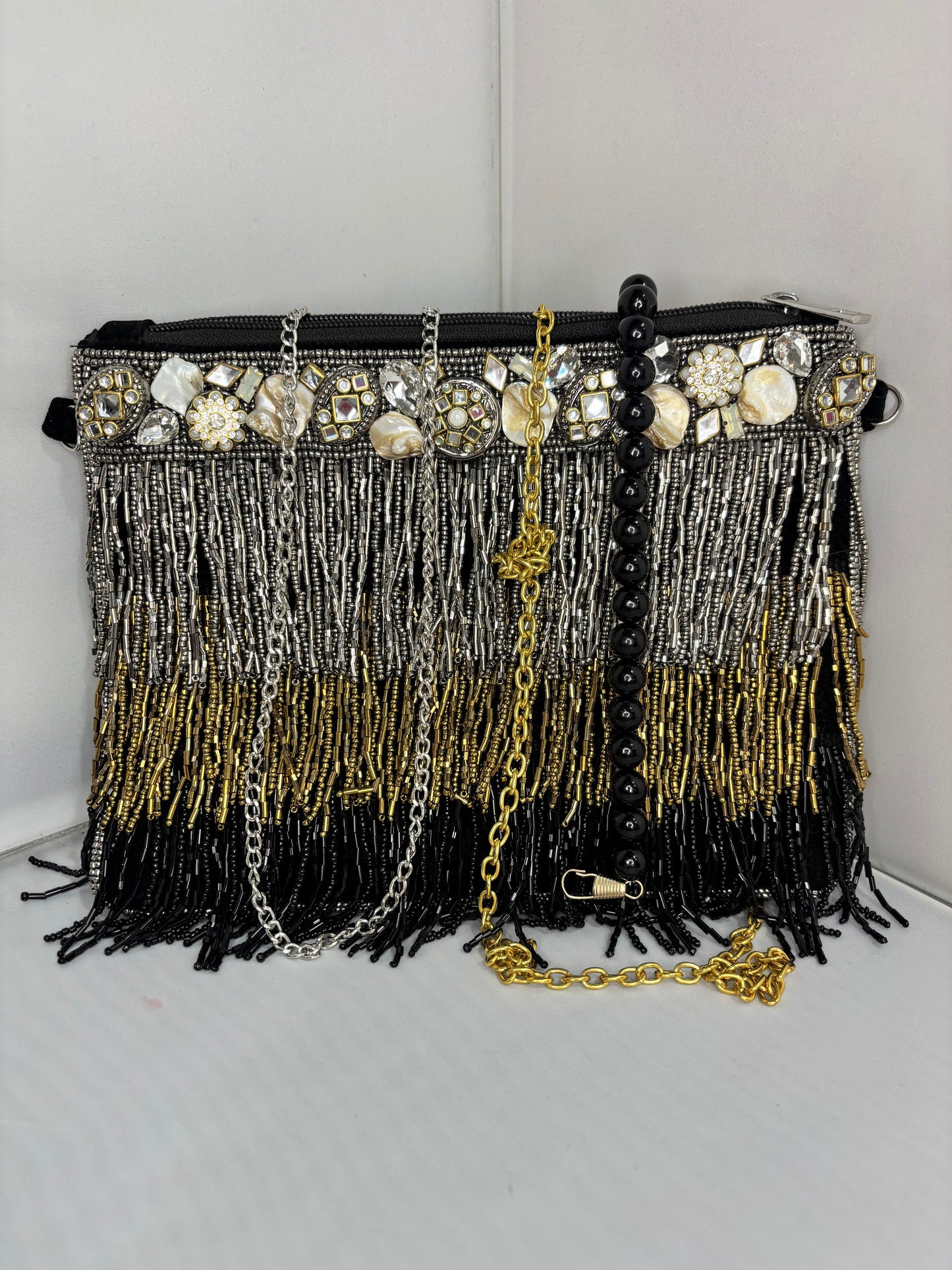 Black Silver & Gold Purse