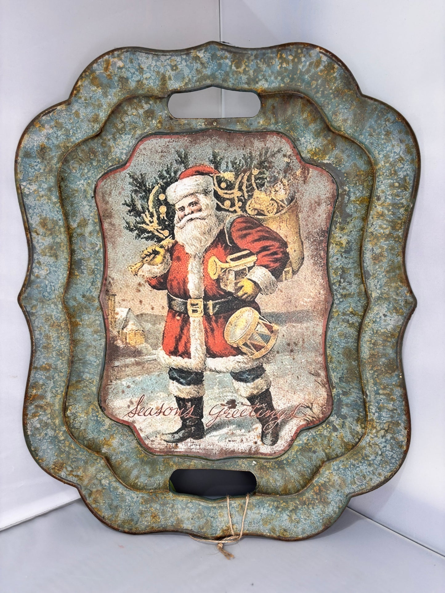 Santa Bearing Gifts Tray