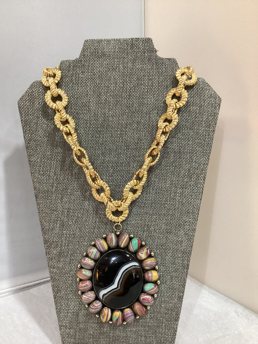 MADE- Agate & Rope Twist Necklace