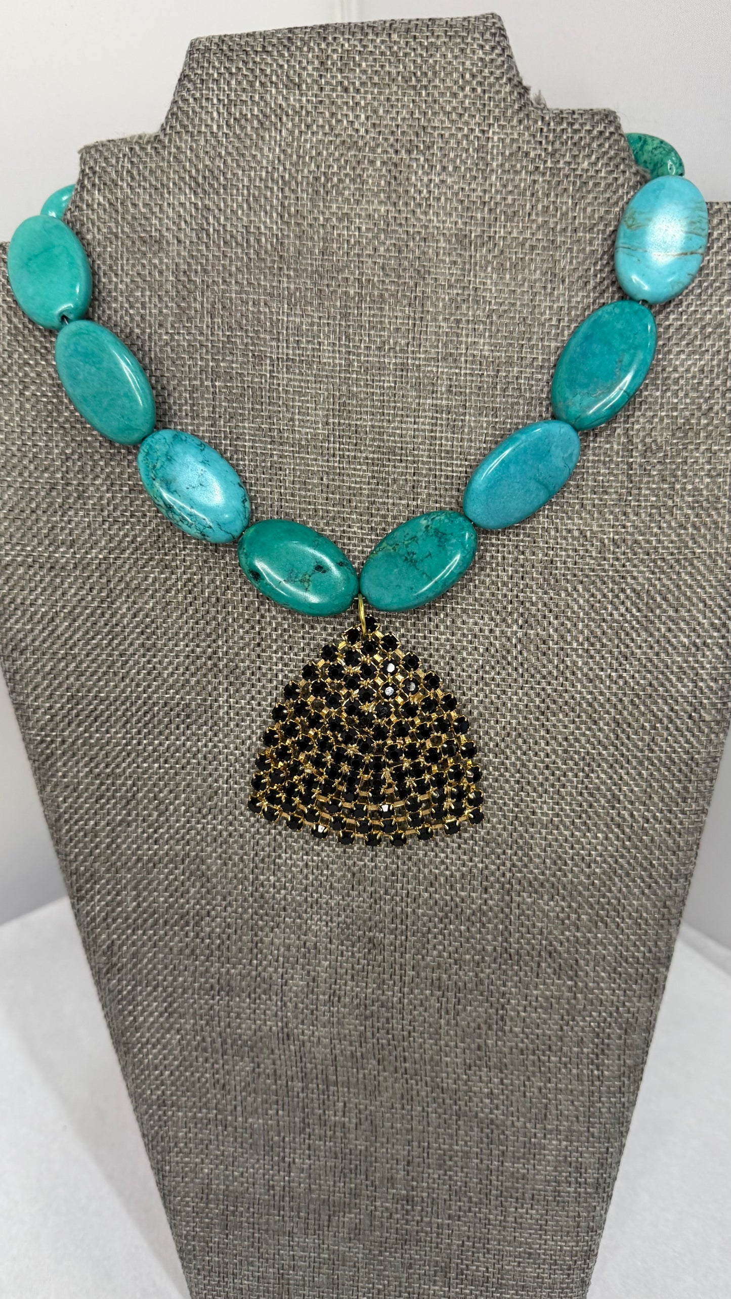 Made turquoise necklace
