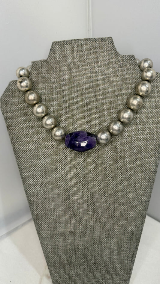 Made-amethyst necklace