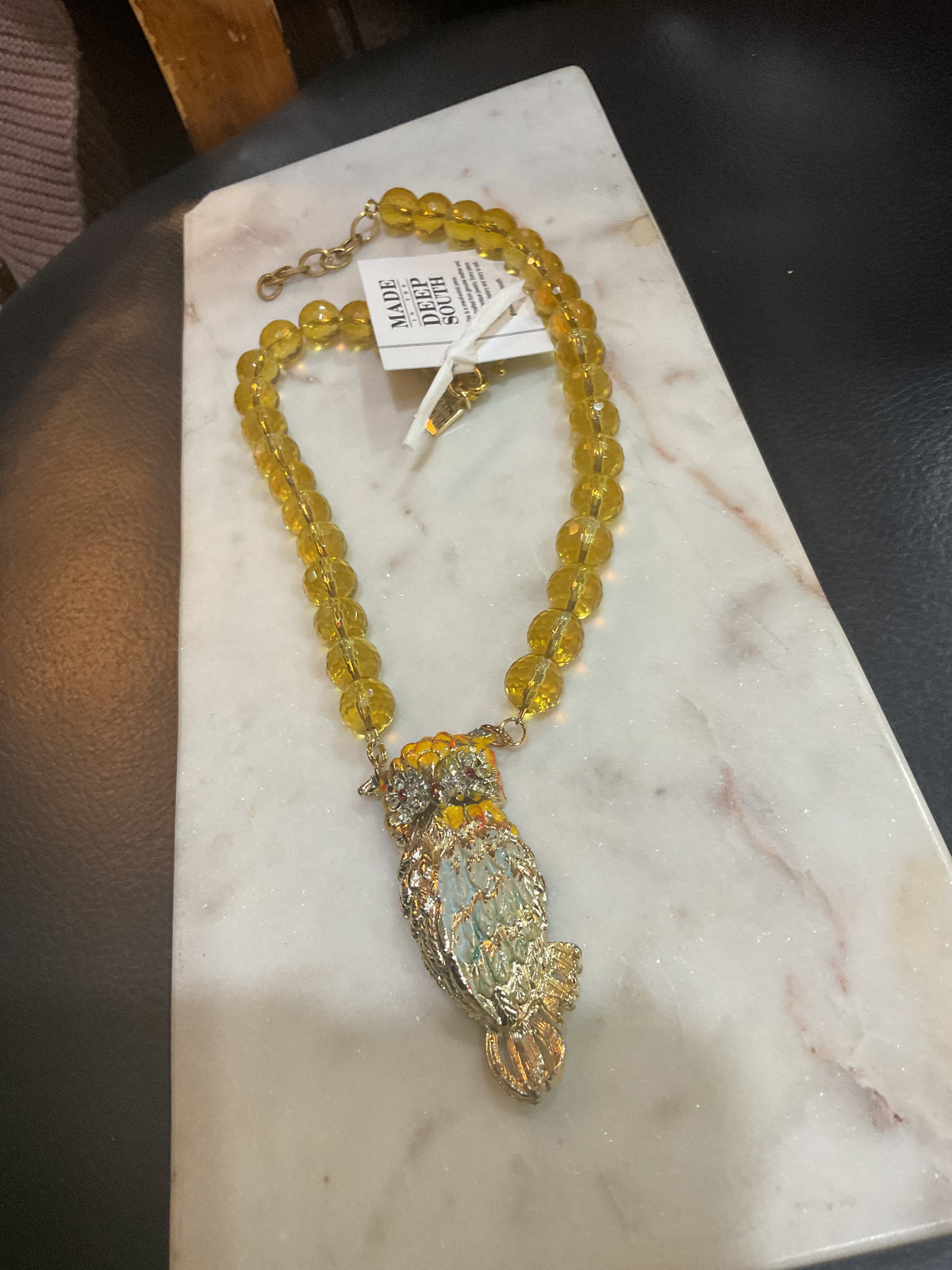 Made owl necklace