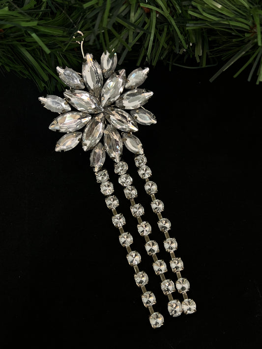 Jewel Snowflake Tassel Ornament