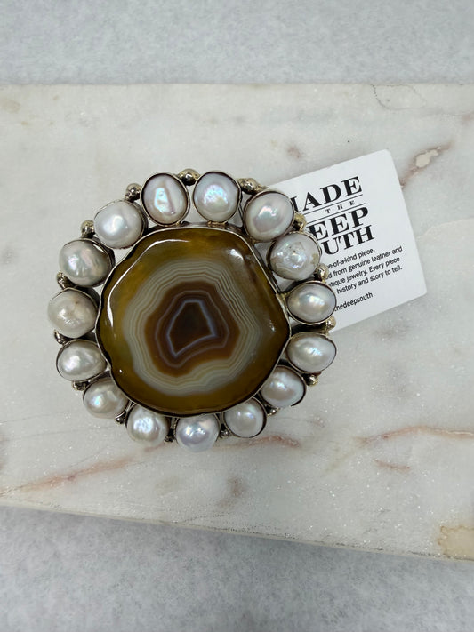 Made agate Ring