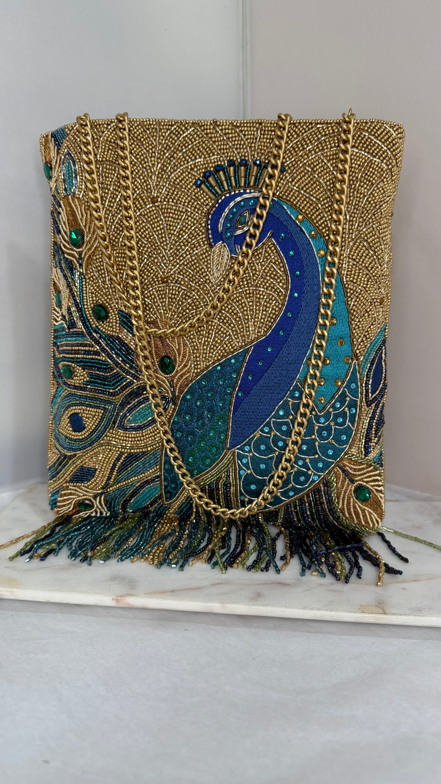 Peacock Feathers Crossbody