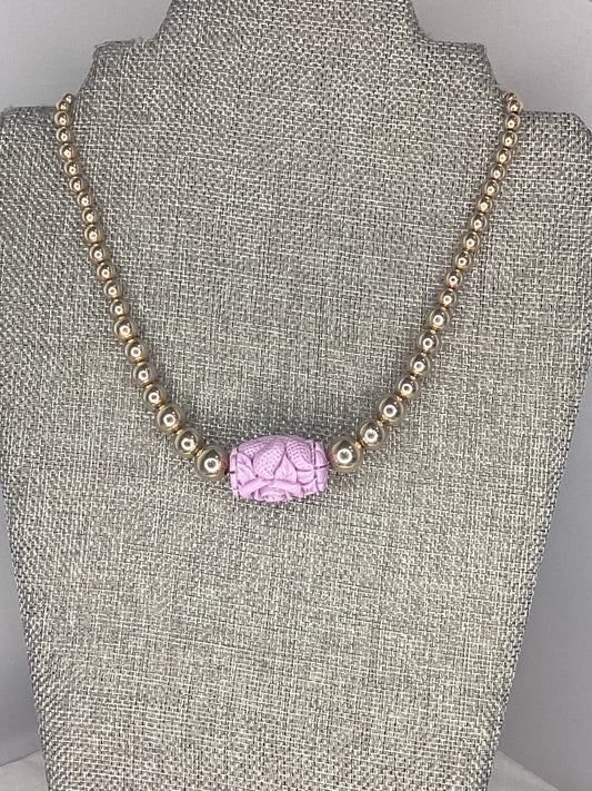 Made- flower amethyst necklace