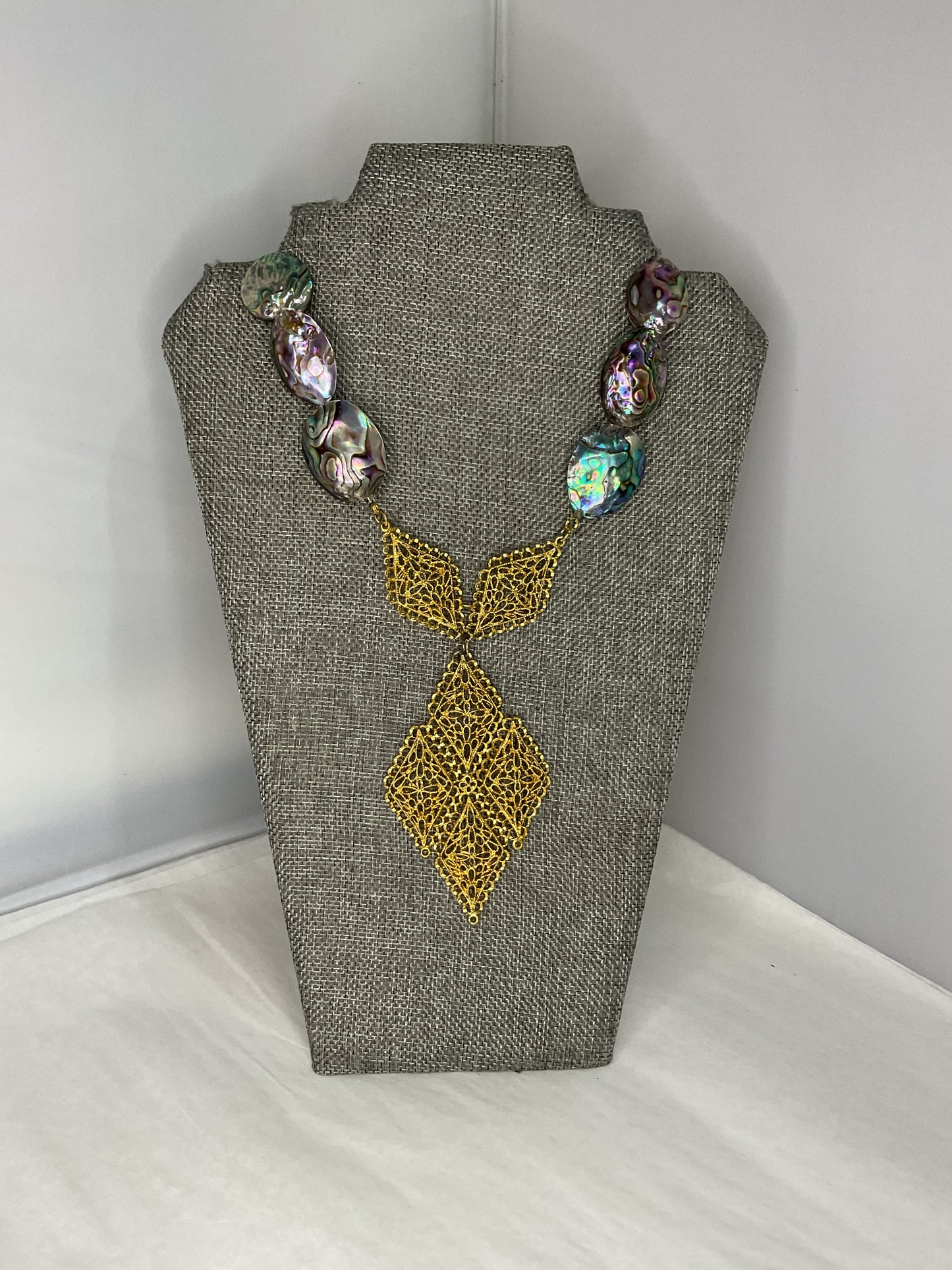 Made abalone necklace