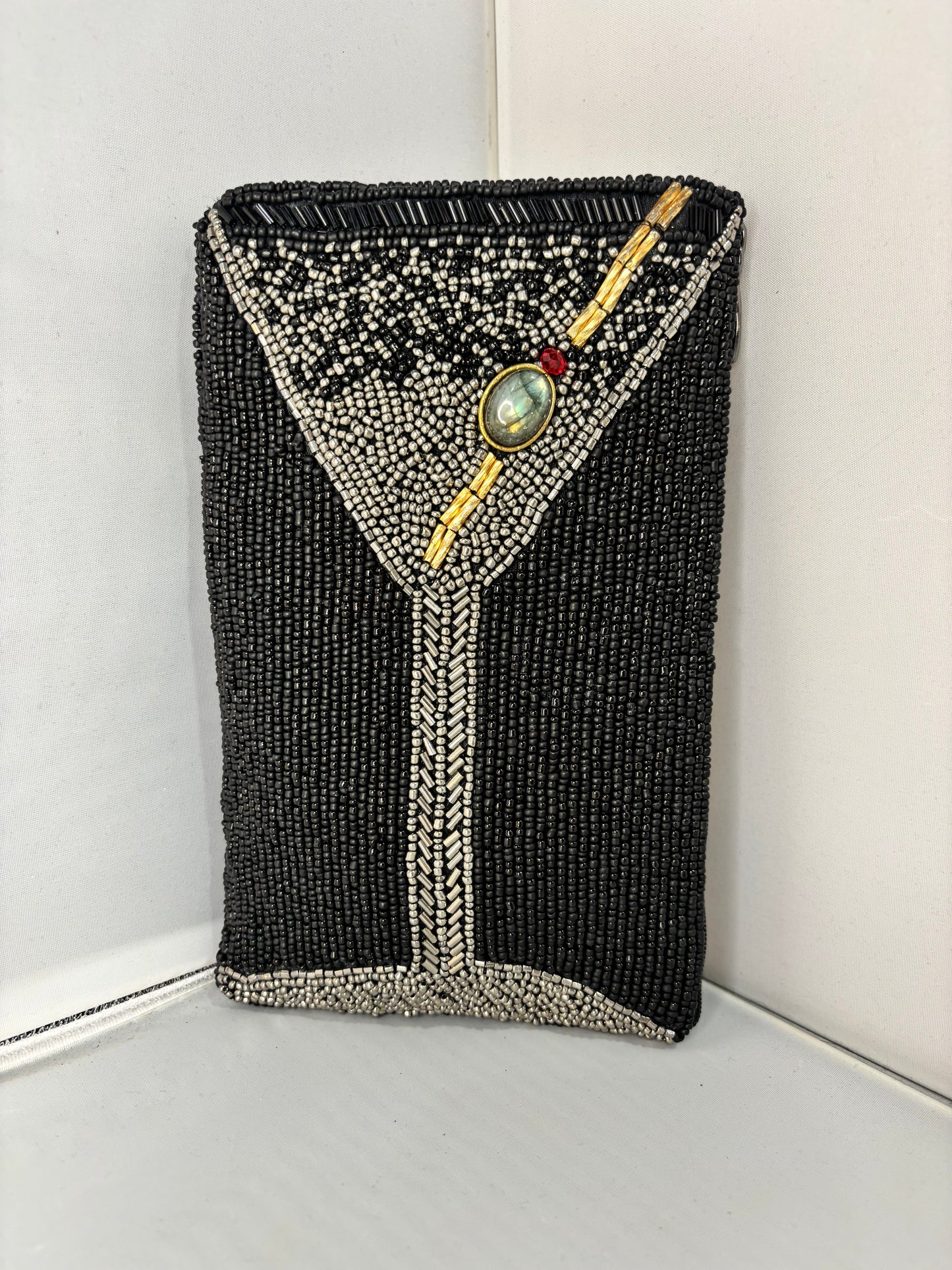 Hand Beaded Martini Cell Phone Change Purse