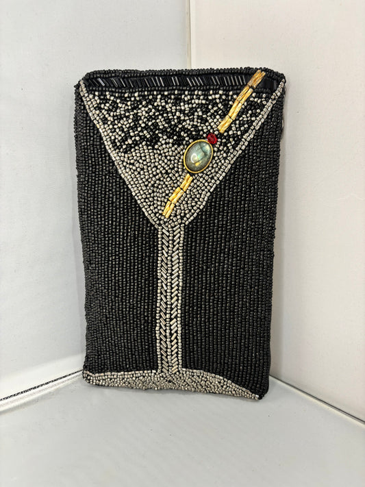 Hand Beaded Martini Cell Phone Change Purse