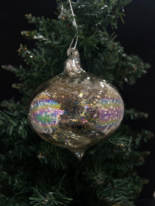 Silver Iridescent Ornament