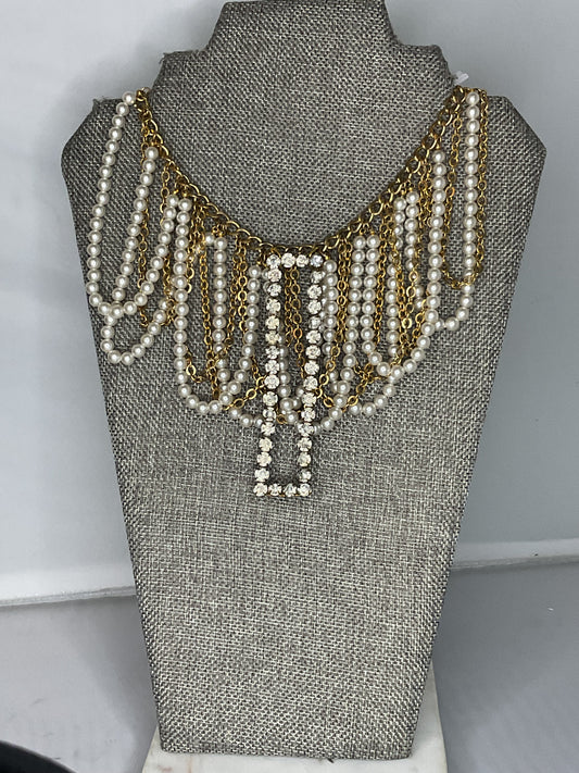 Made sash buckle necklace