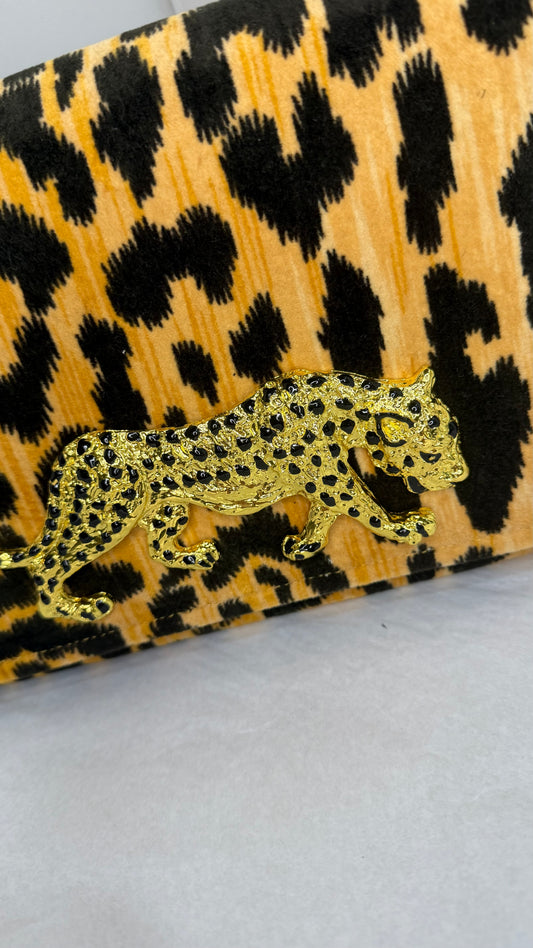 Leopard clutch/crossbody