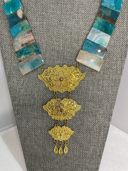 Made 1960s Jasper necklace