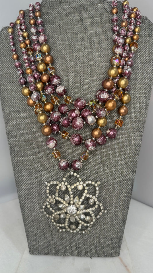 Made- 1950s layered necklace