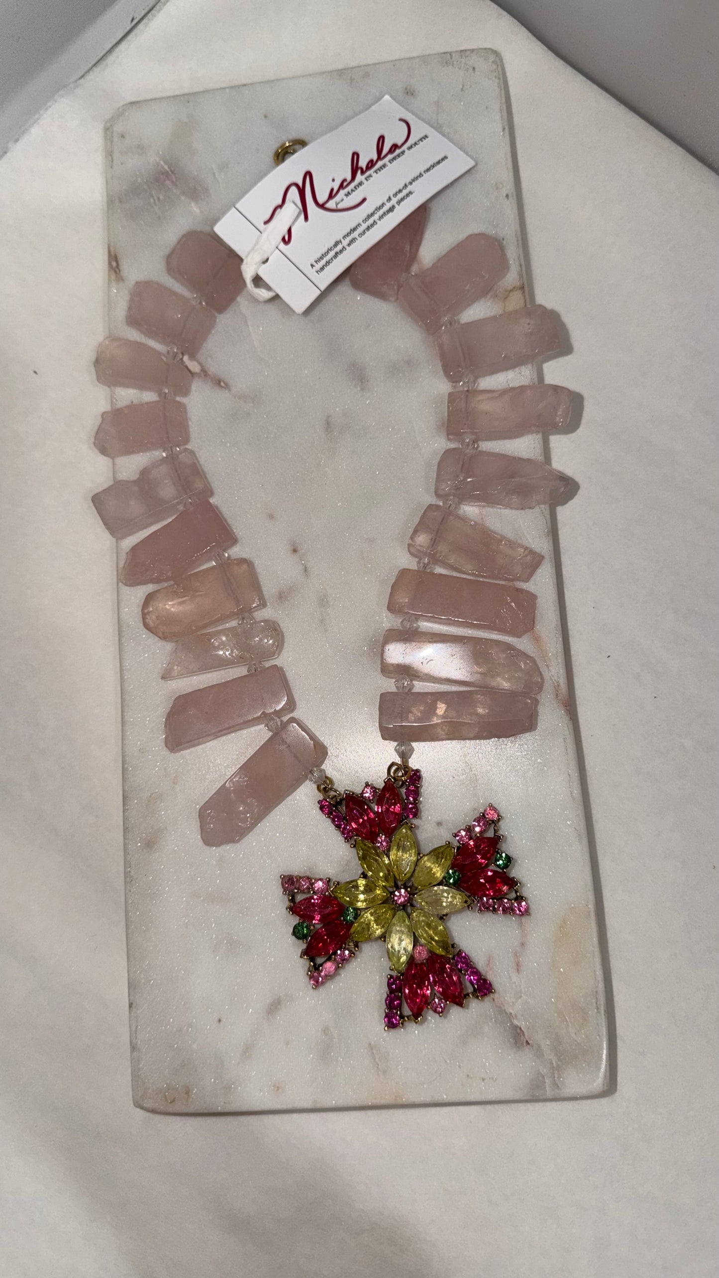 Made- Rose quartz necklace