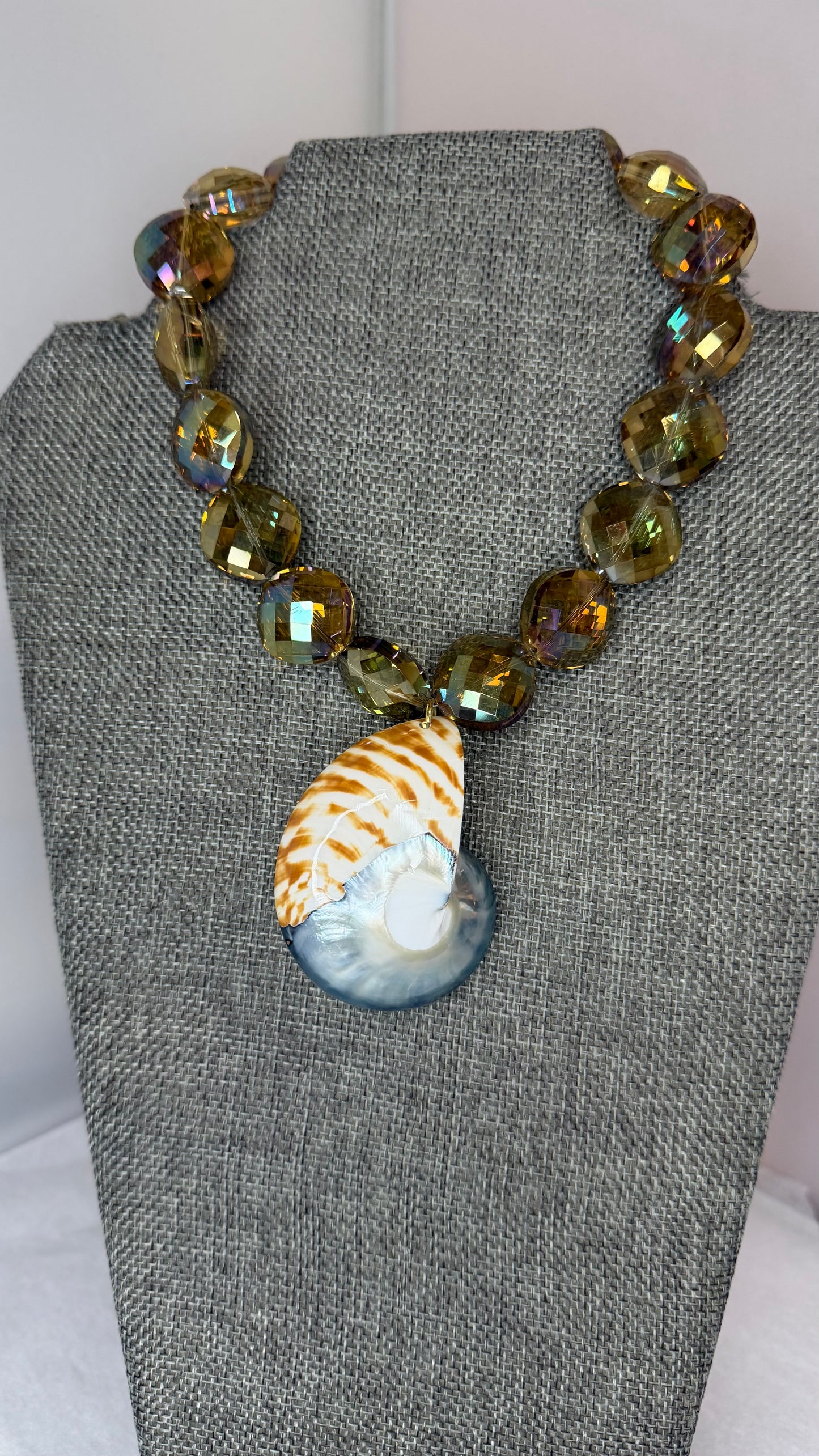 Made nautilus shell necklace