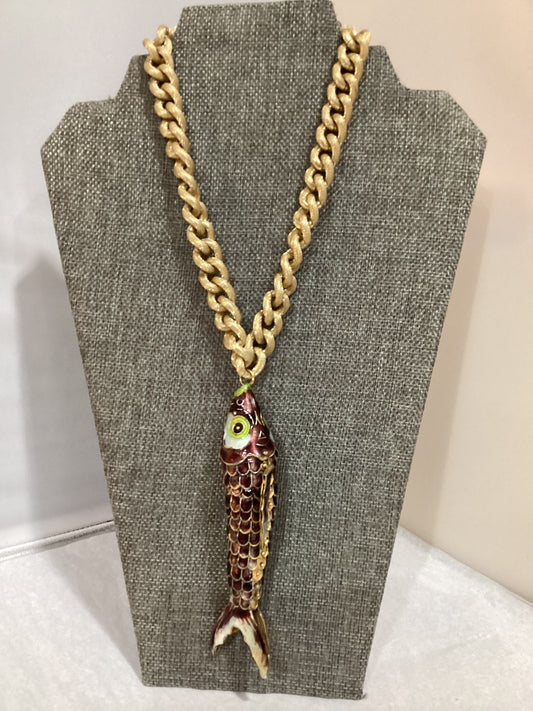 MADE- Cloisonné Fish Necklace