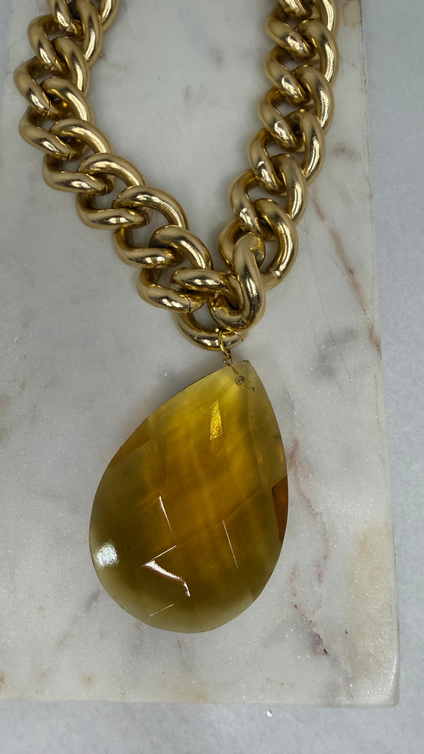 Made big jewel necklace