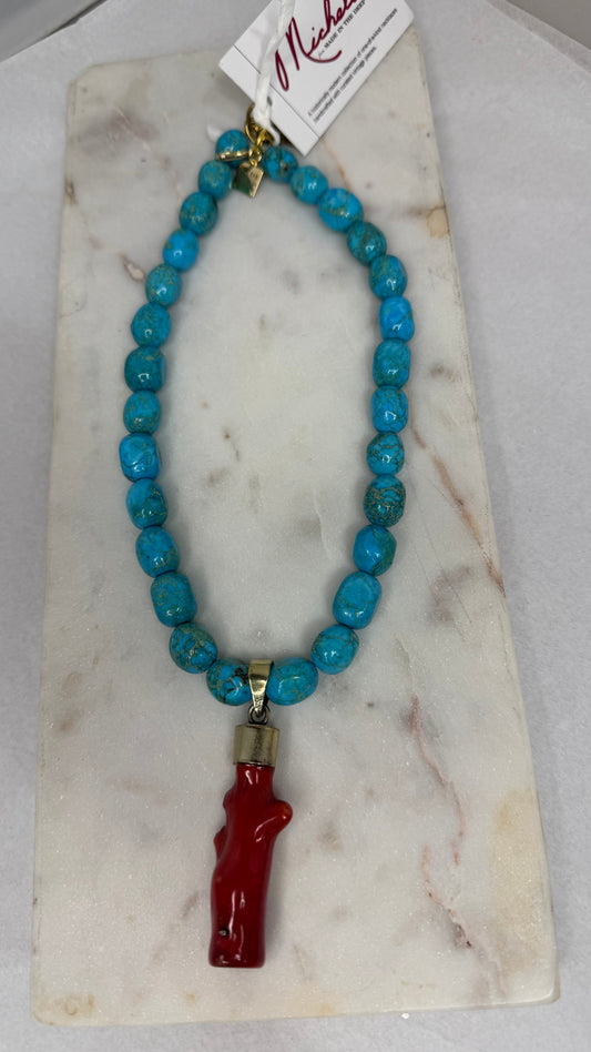 Made coral necklace