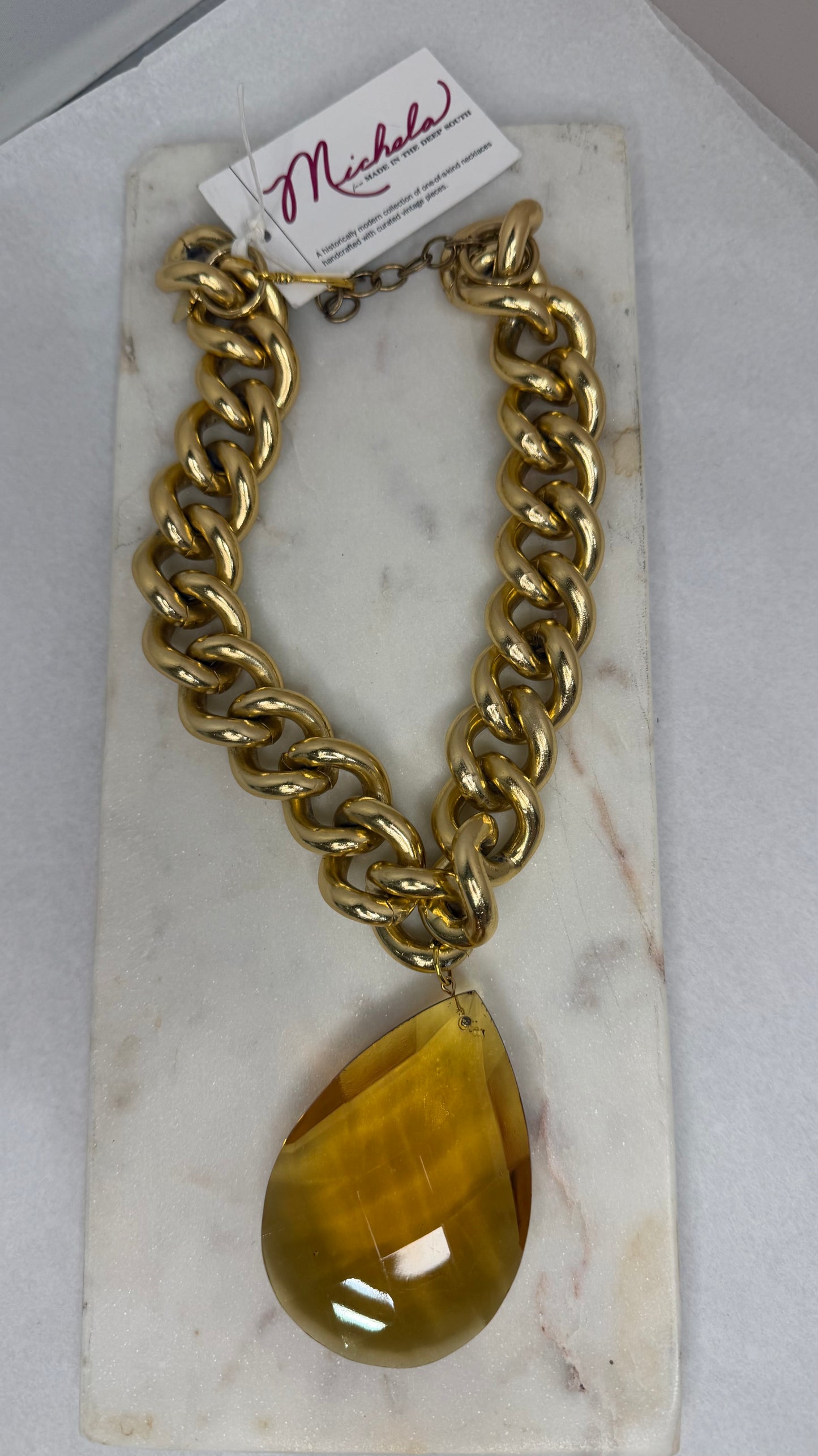 Made big jewel necklace