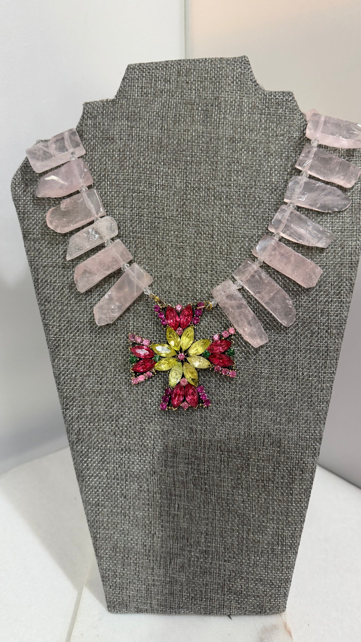 Made- Rose quartz necklace