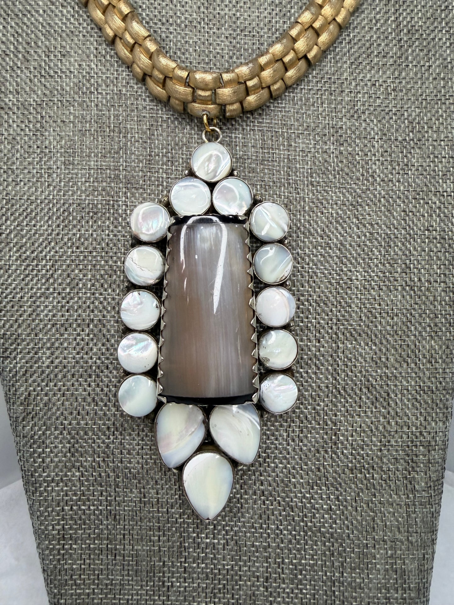 Made 1970s horn necklace
