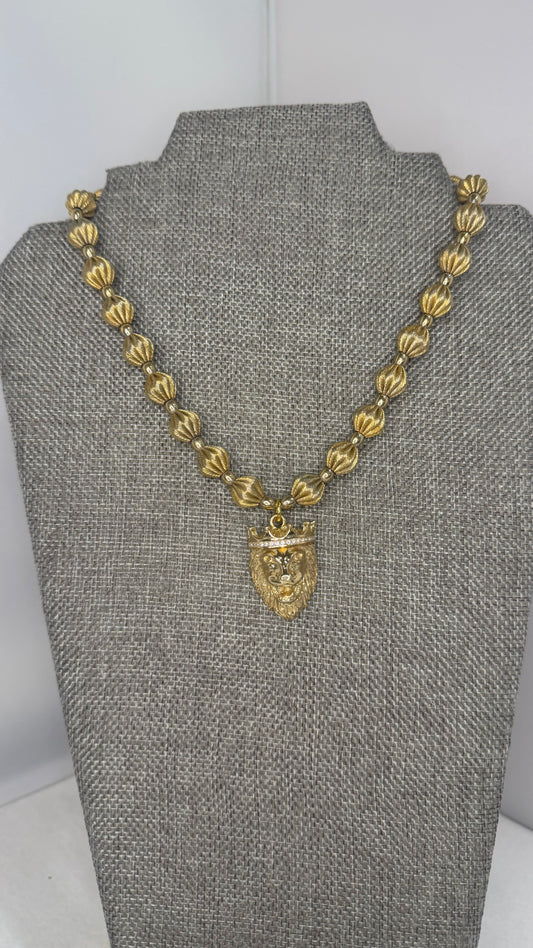 Made- Lion pendant necklace