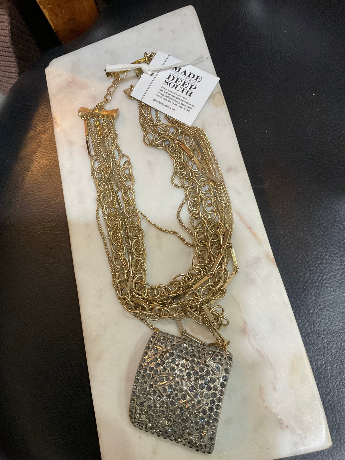 Made 30s buckle necklace