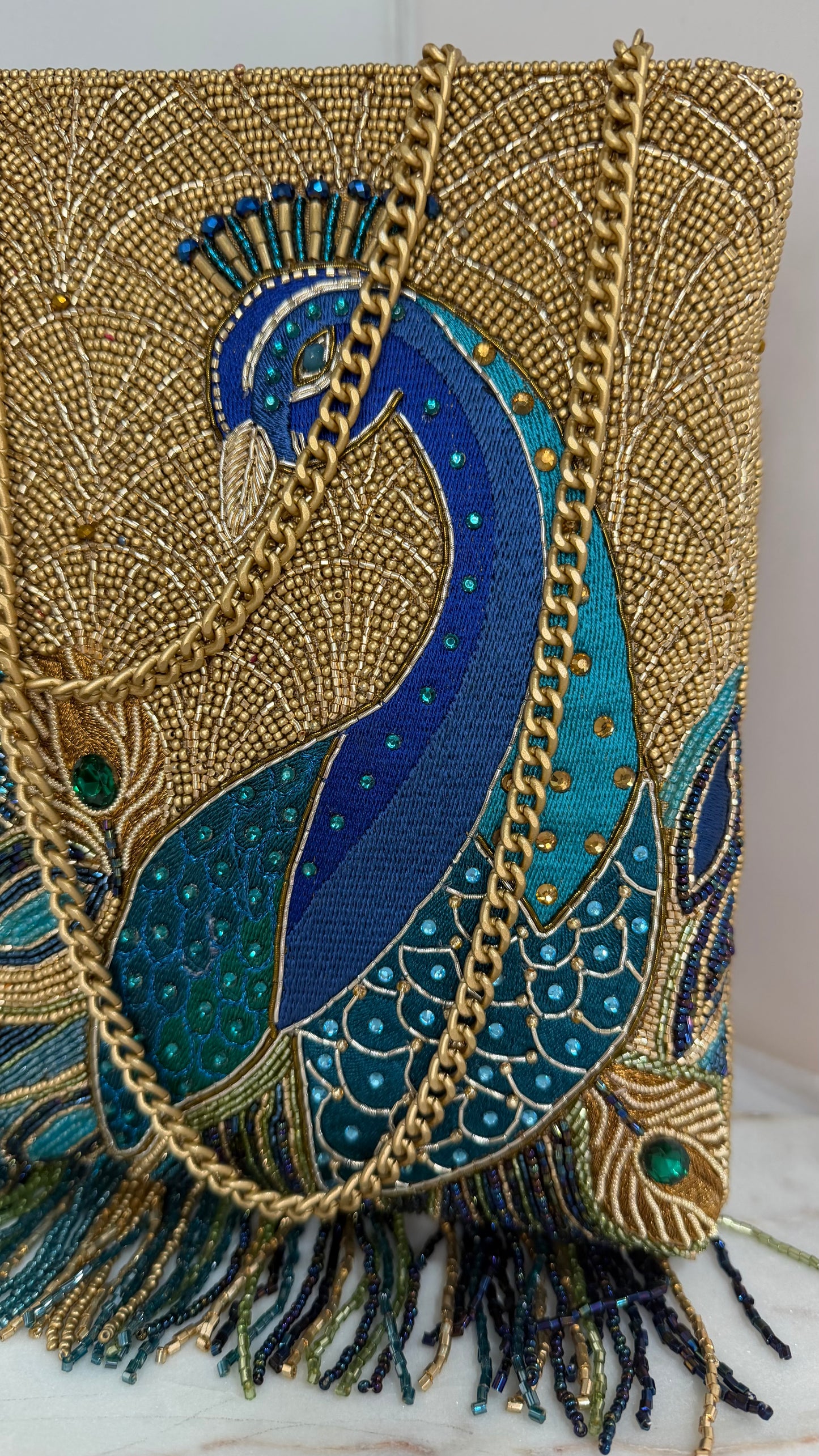 Peacock Feathers Crossbody