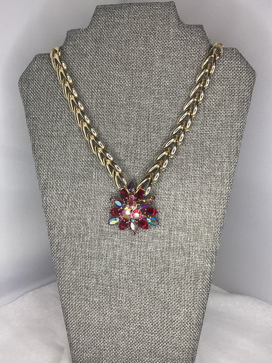 Made- flower burst necklace