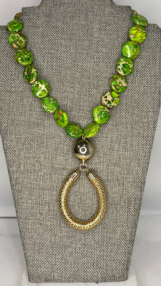 Made- green Jasper necklace
