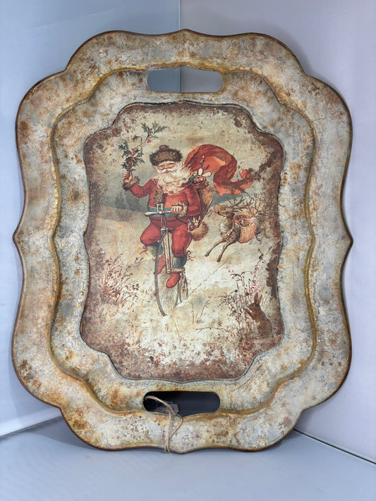 Whimsical Santa Tray