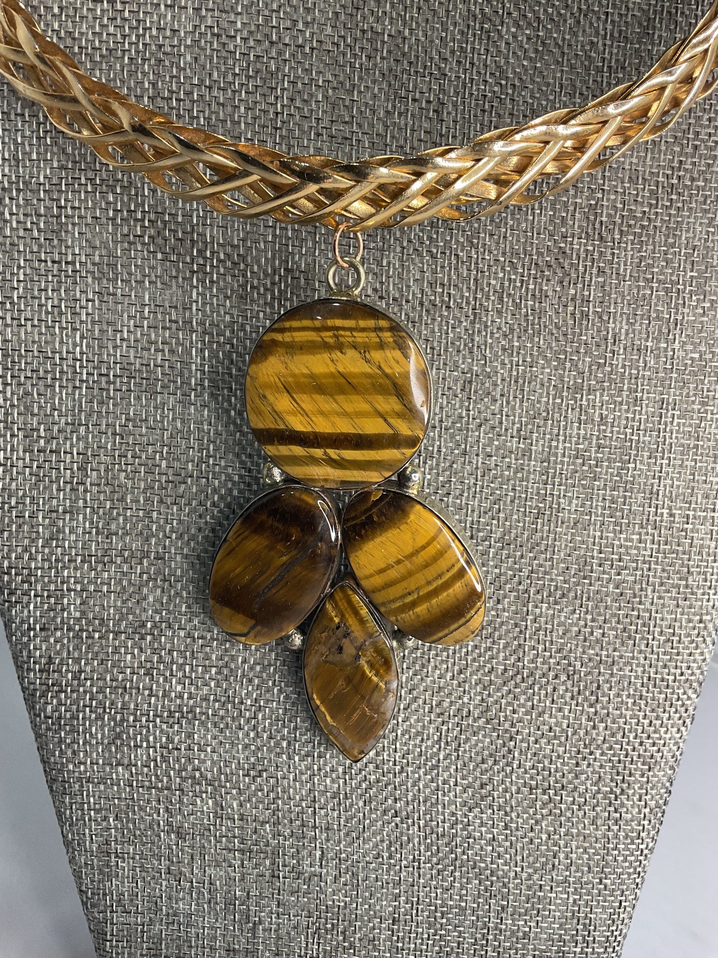 Made tigers eye necklace