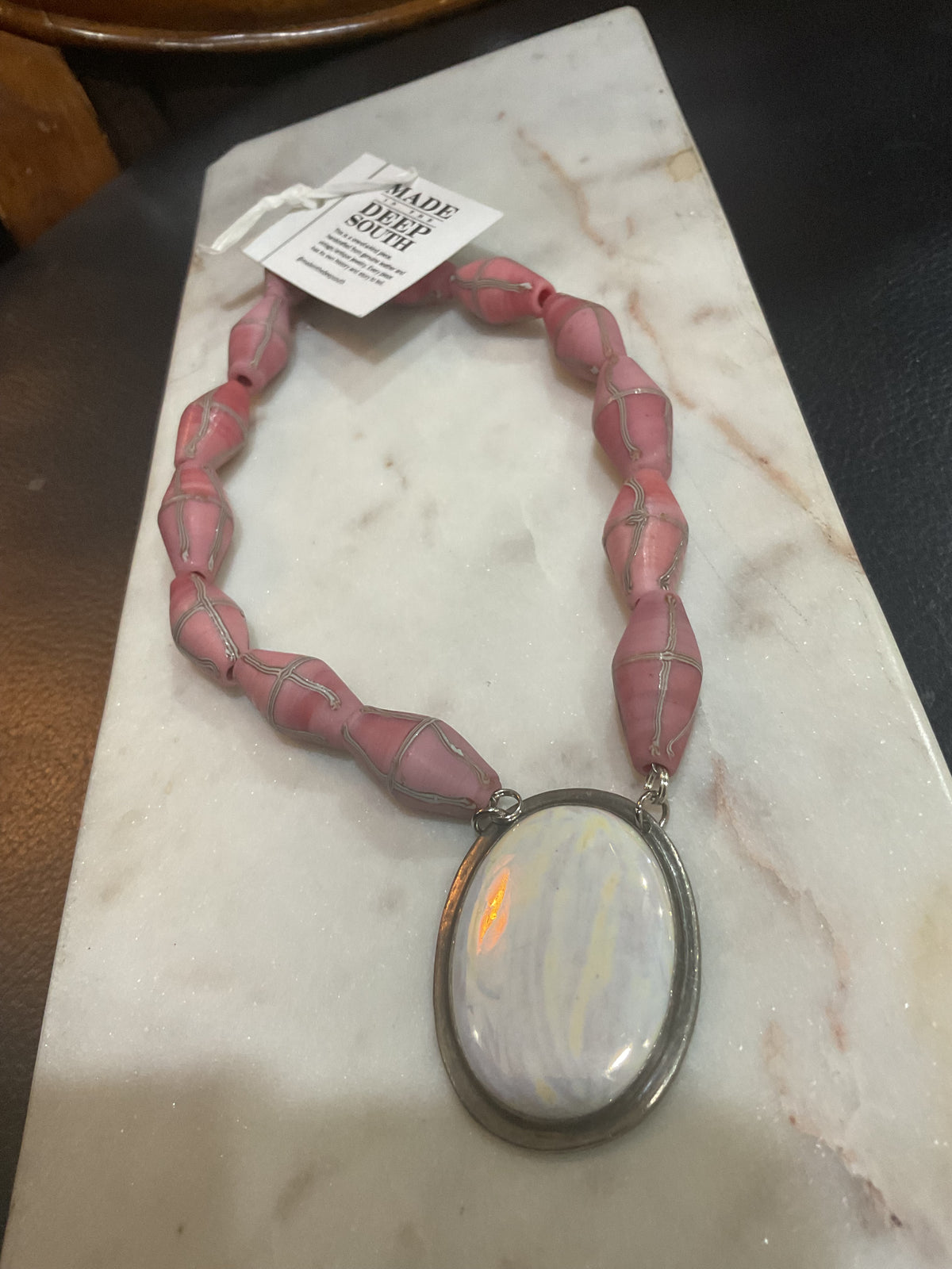 Made opal brooch