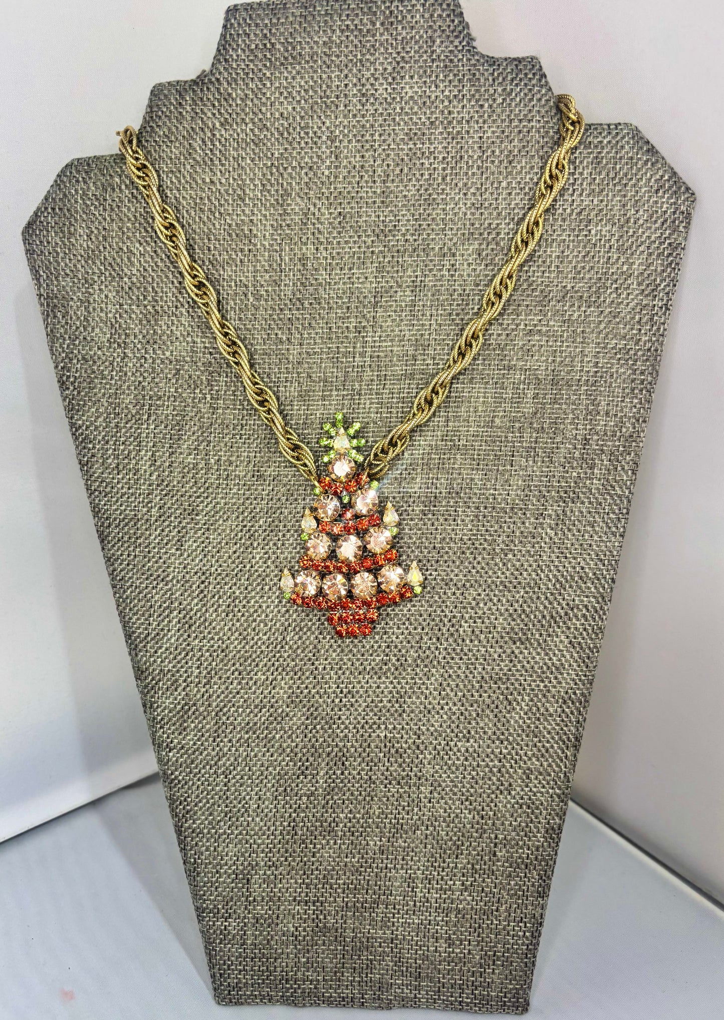 MADE- Czech Republic Christmas Tree Necklace