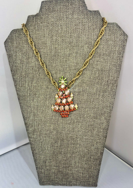 MADE- Czech Republic Christmas Tree Necklace
