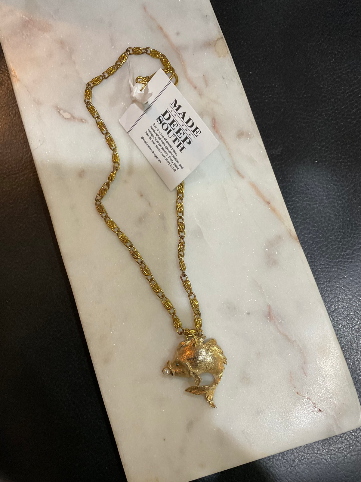 Made fish necklace