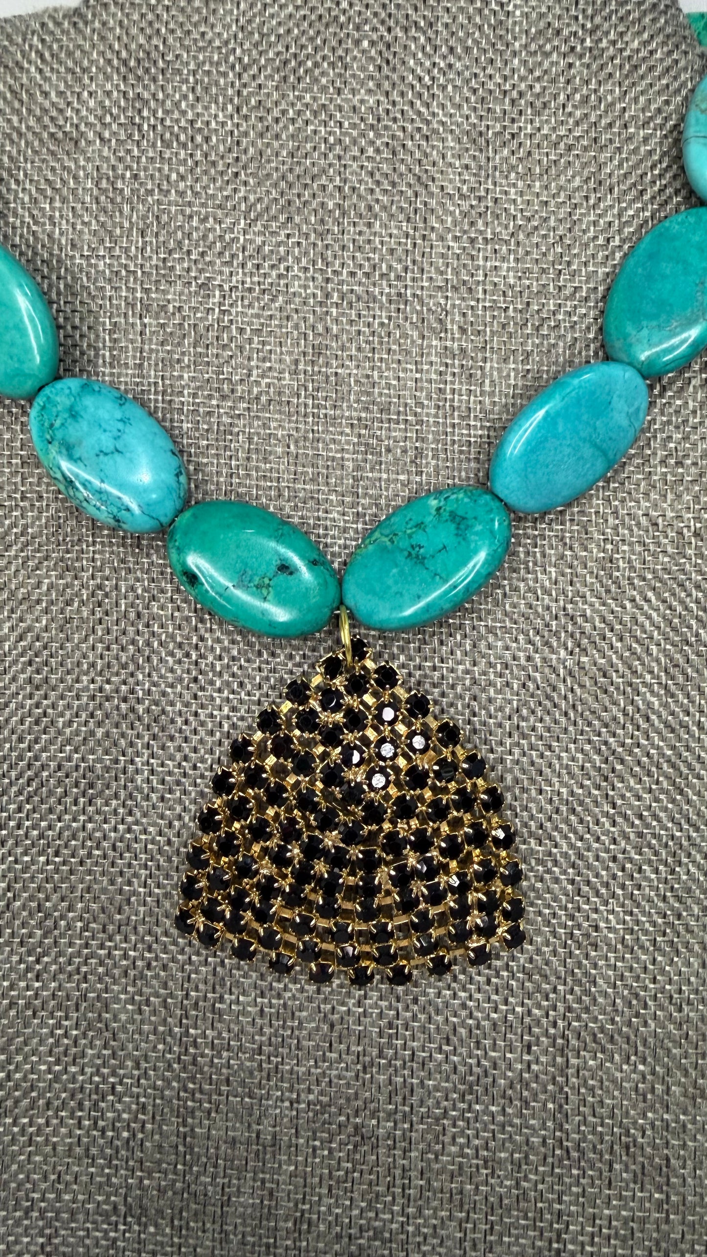 Made turquoise necklace