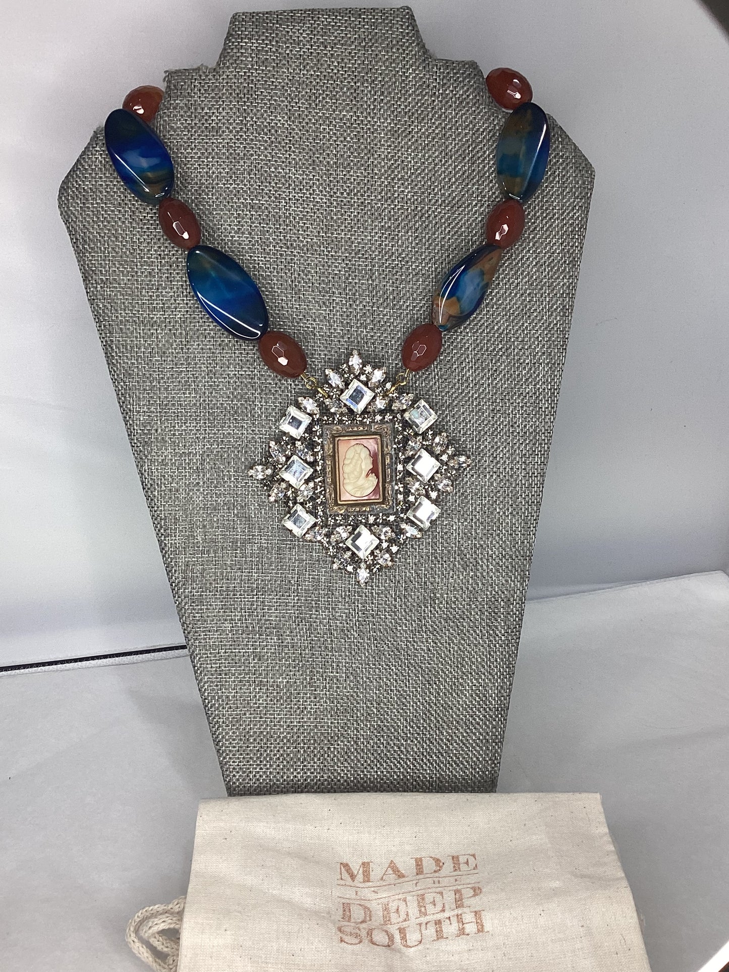 Made cameo necklace