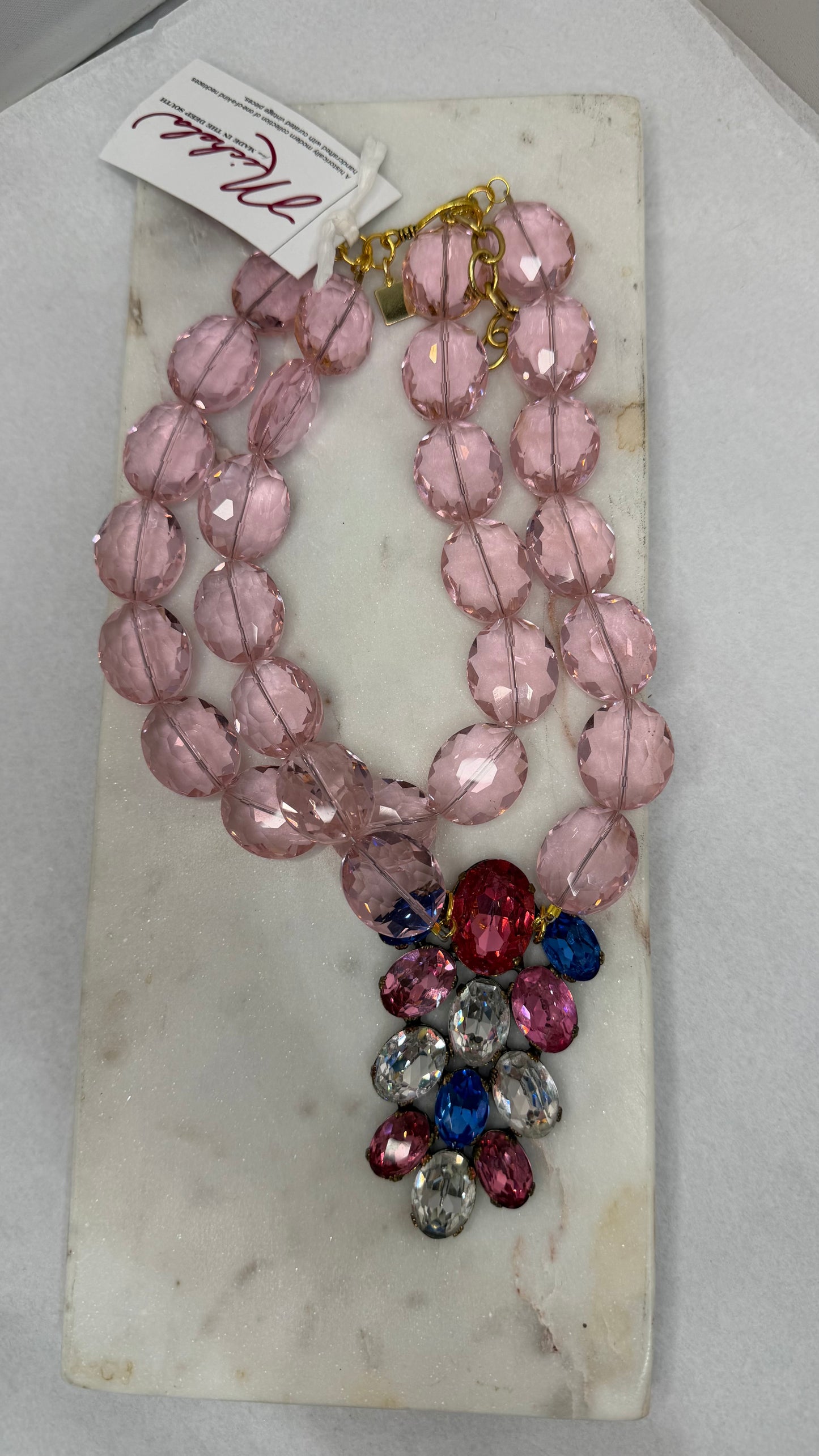 Made pink necklace
