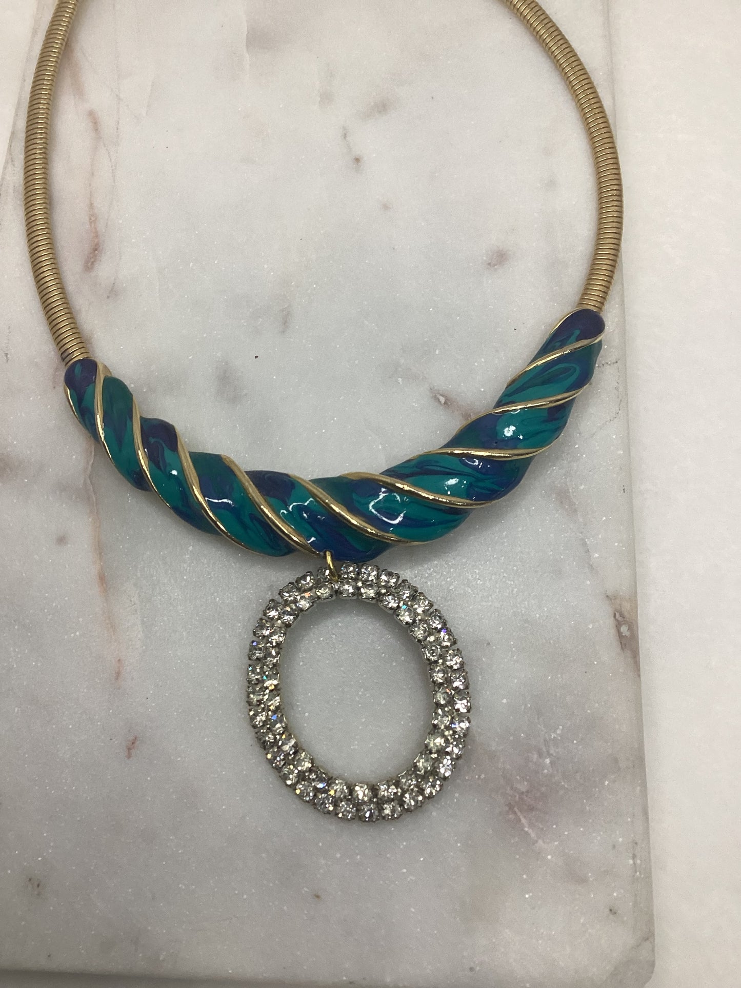 Made enamel collar necklace