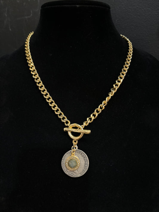 Gorgeous Mixed Metal Coin Necklace