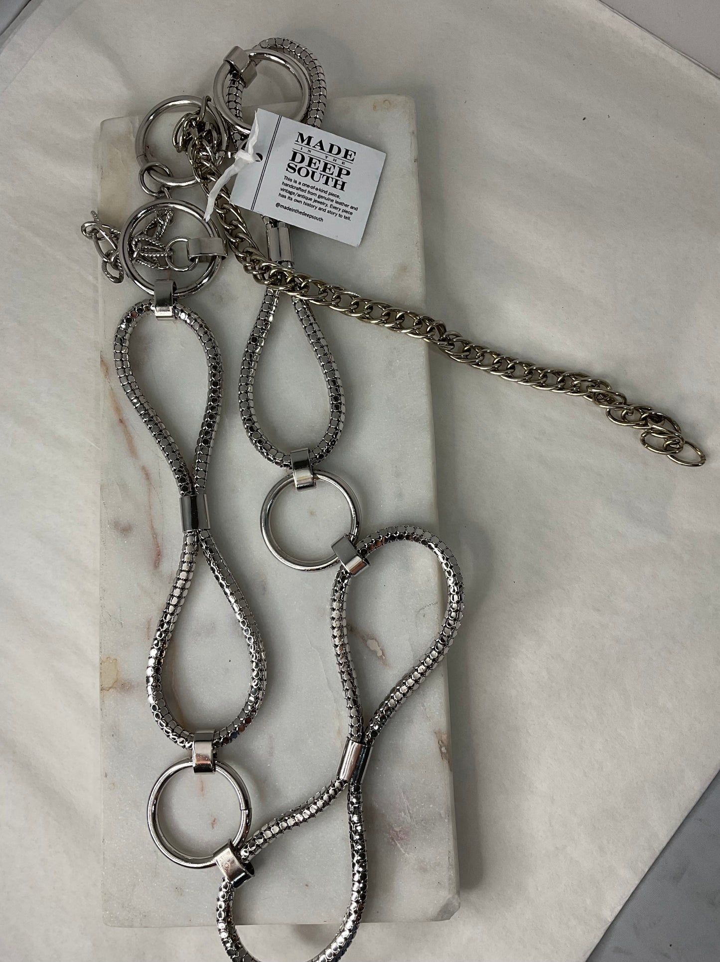 Made silver belt