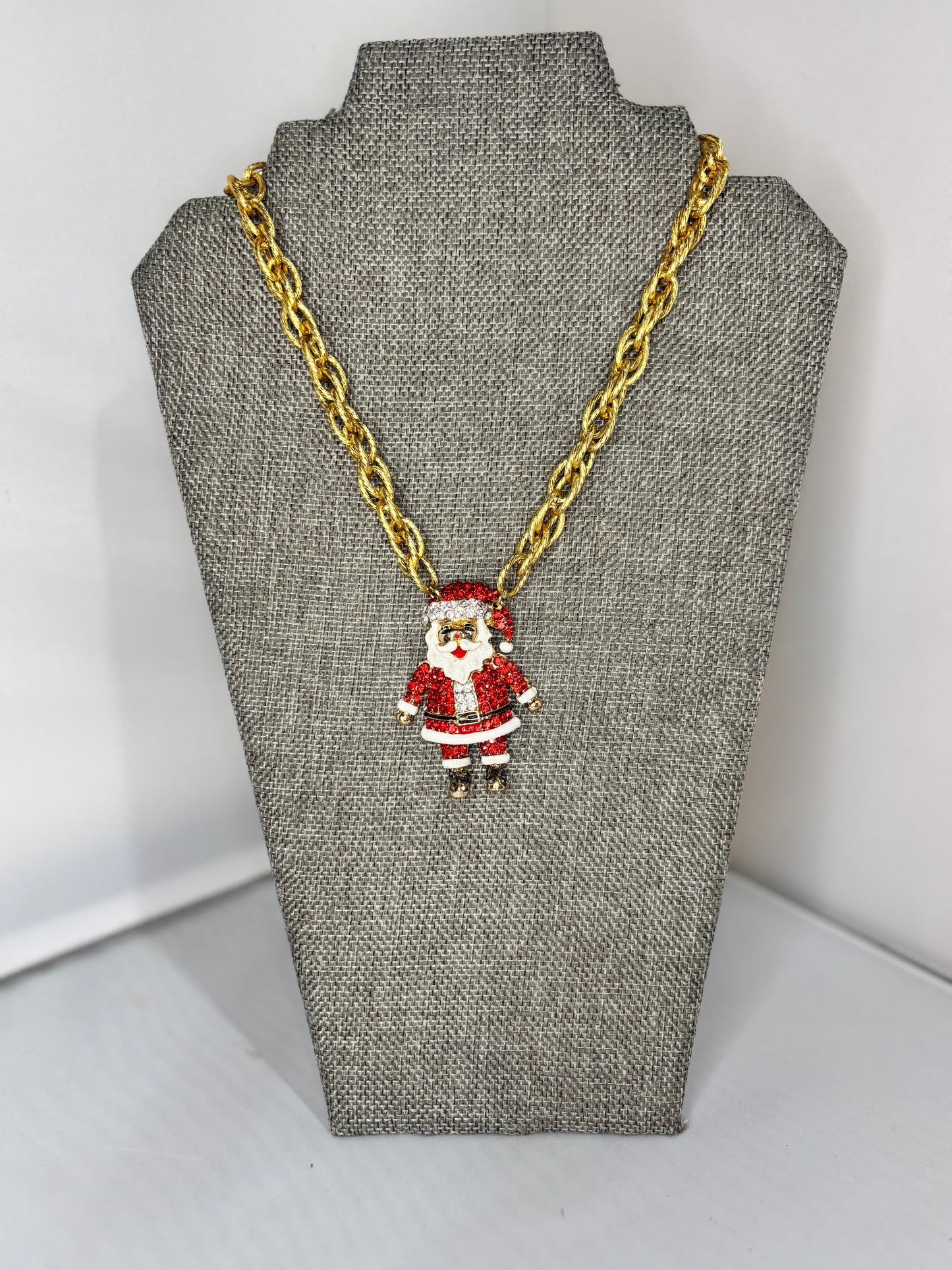 MADE- 1980’s Santa Necklace