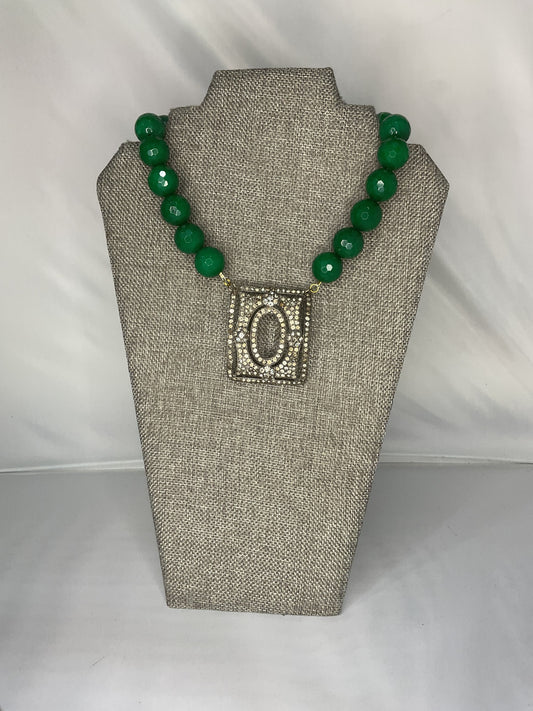 Made 1800s buckle necklace