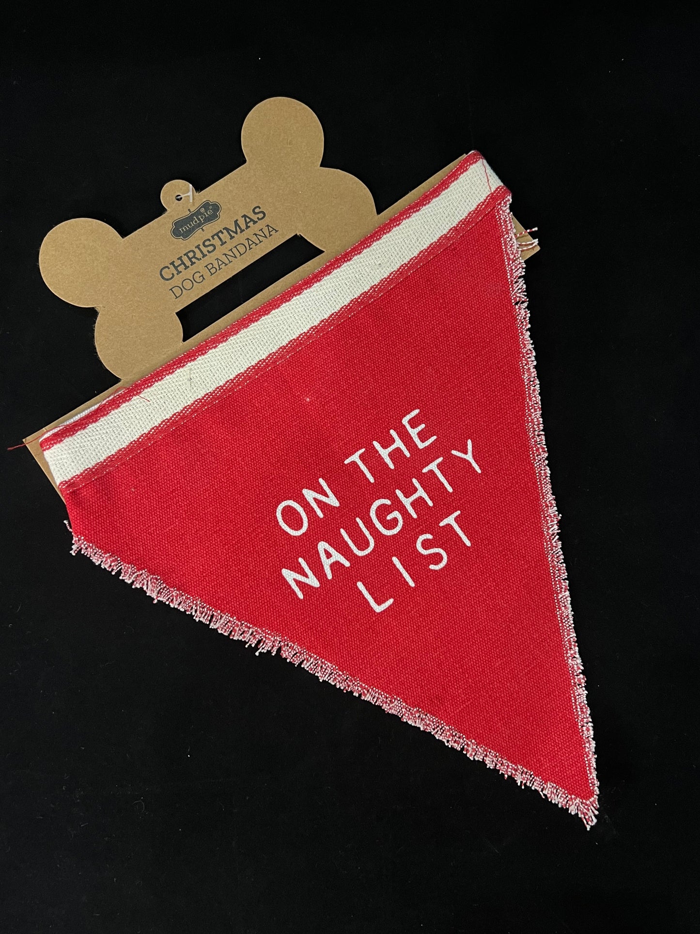 XMAS “Naughty List” Dog Bandanna