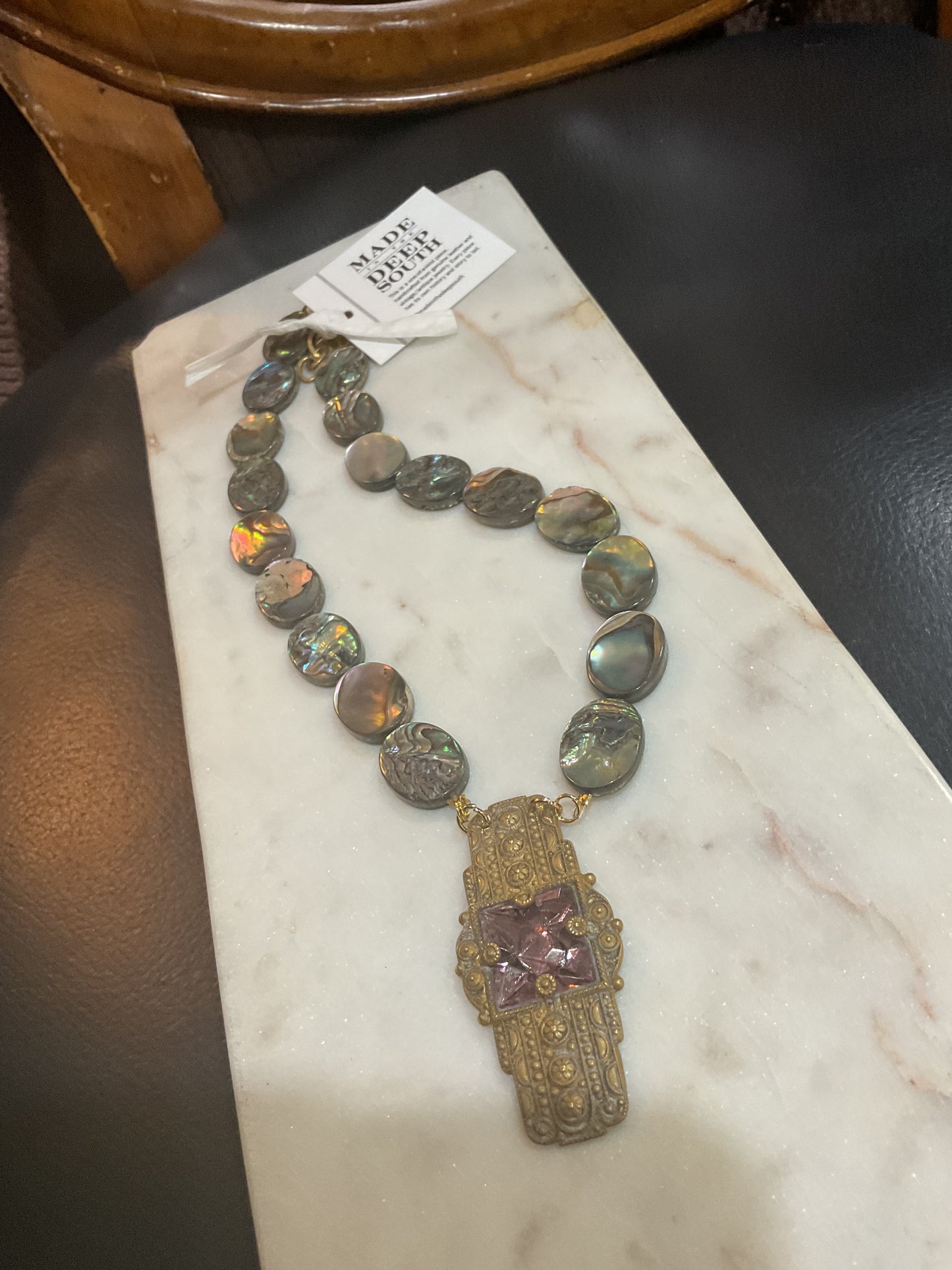 Made 1800s mother of Pearl necklace
