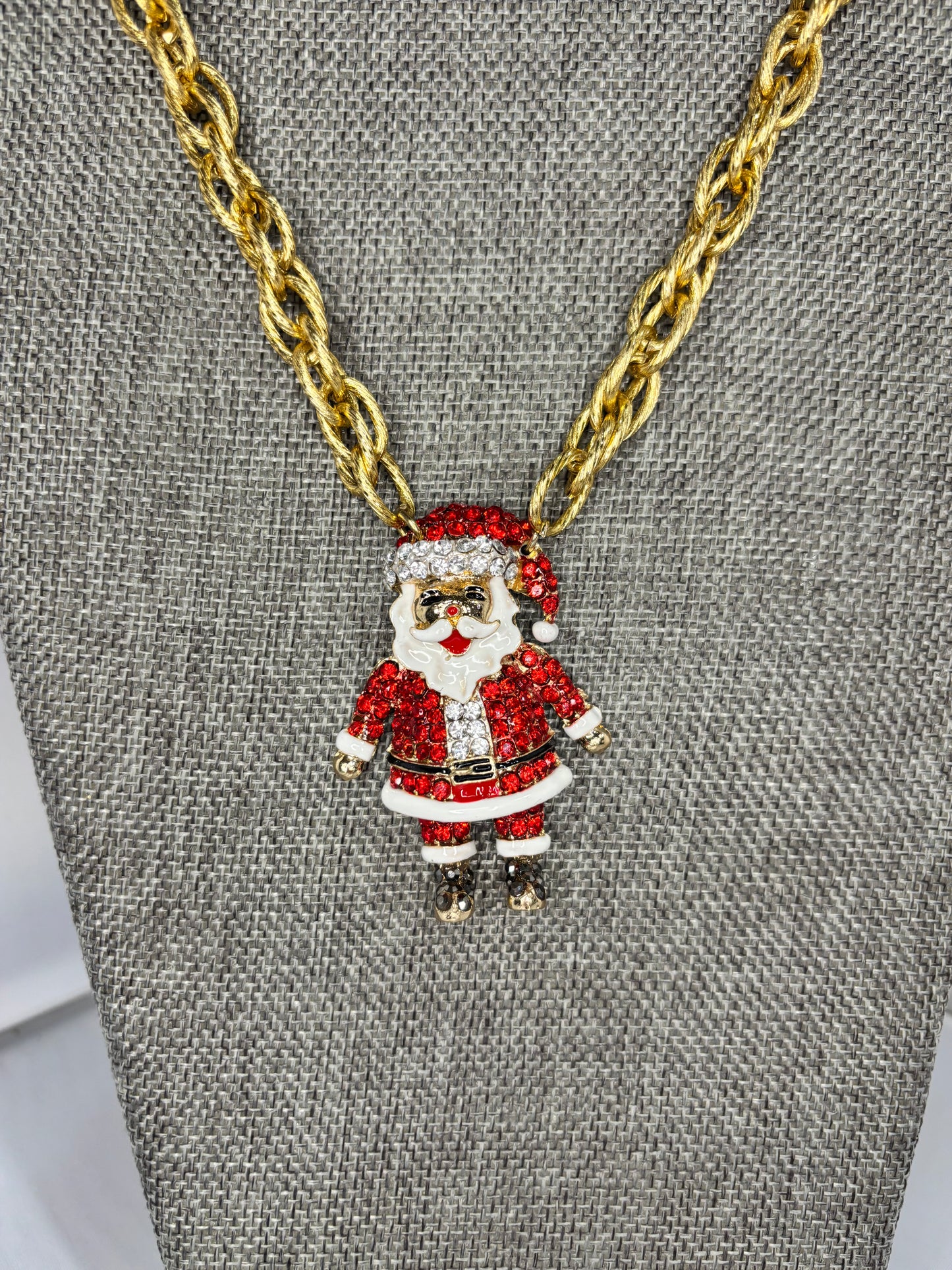MADE- 1980’s Santa Necklace