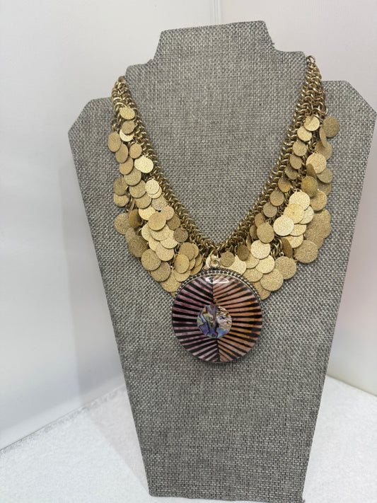Made ebony coconut necklace